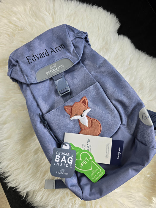 Beckmann Barnehagesekk Med Valgfri Navn Classic Mini, Fox