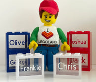 Sparebøsse Med Personlig Navn Lego Hvit