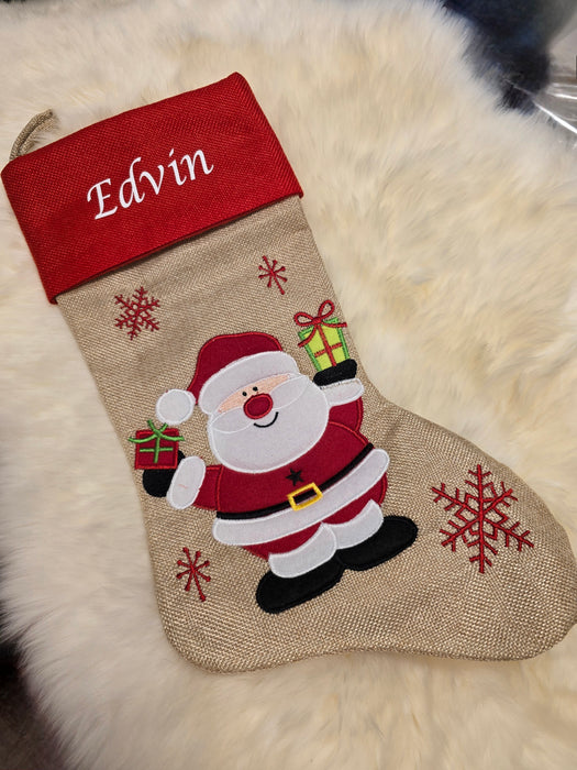Stor Julestrømpe Med Valfritt Navn 45 cm