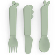 Done By Deer Bestikk Kiddish Cutlery Set Deer friends, Grønn