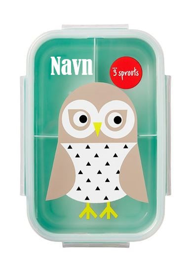 3 Sprouts Matboks Med Navn, Owl