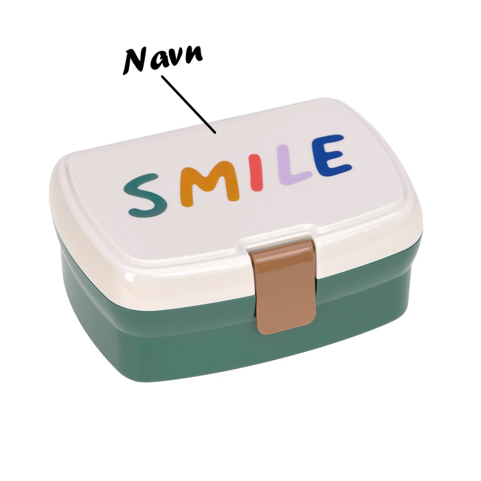 Lässig Matboks Med Valgfritt Navn, Smile