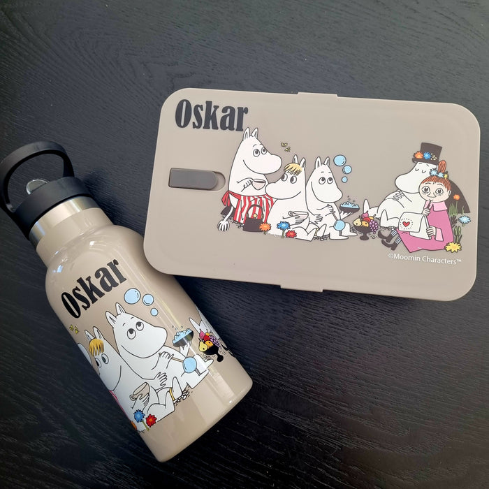 Mummi Drikkeflaske Med Navn Grå