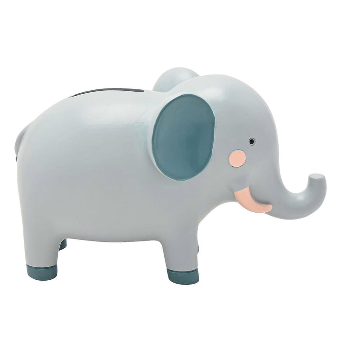 Sparebøsse Med Personlig Navn, Grå Elefant
