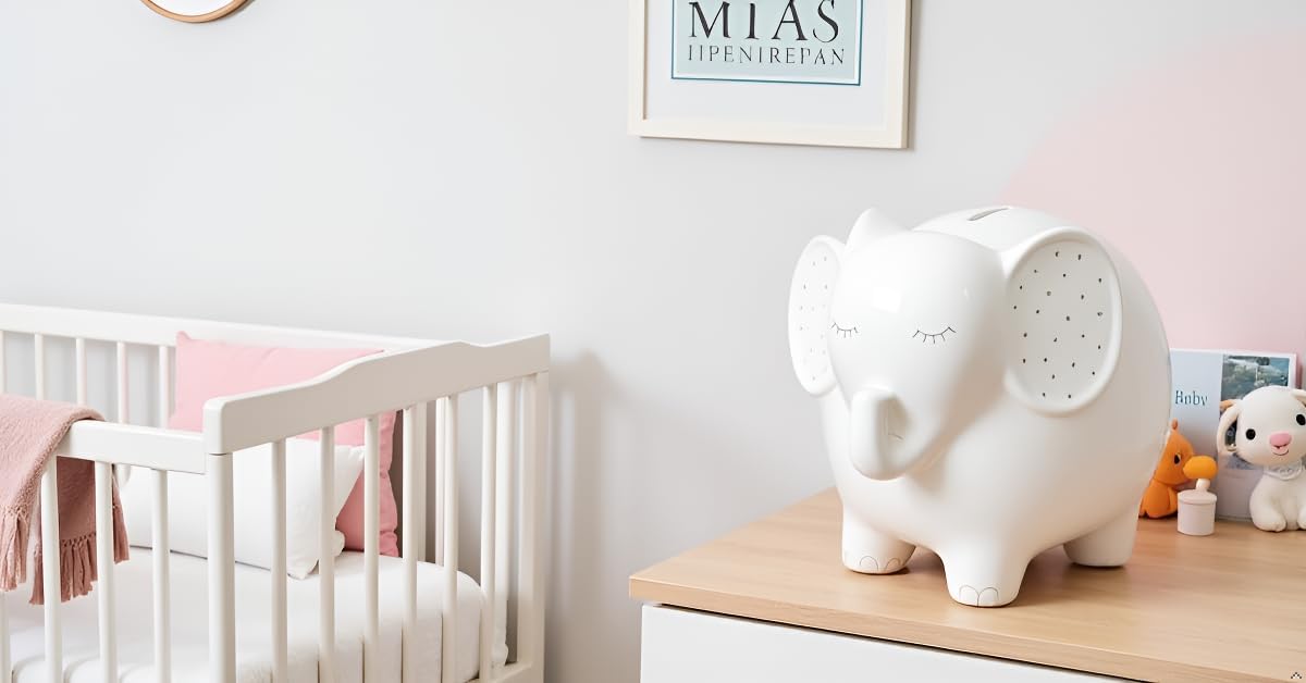 Pearhead Stor Sparebøsse Med Personlig Navn, Elefant