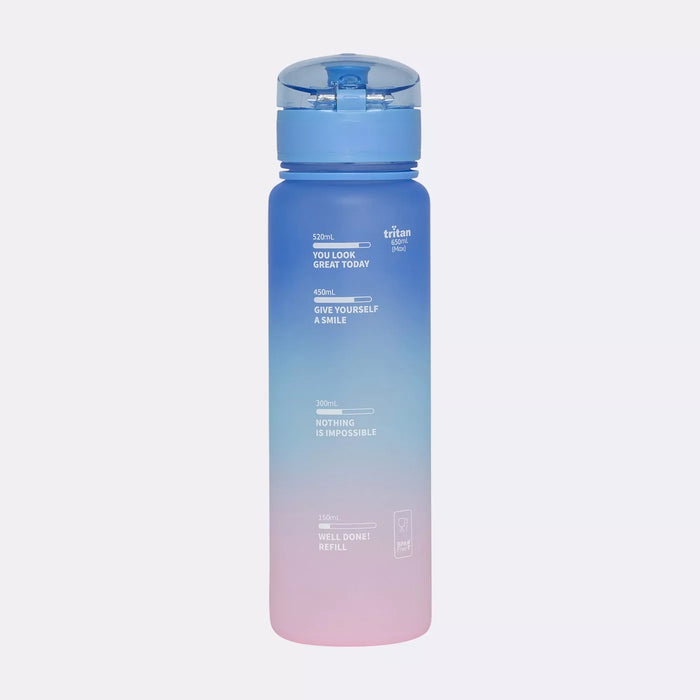 Beckmann Drikkeflaske Med Valgfri Navn 650 ml, Pink Gradient