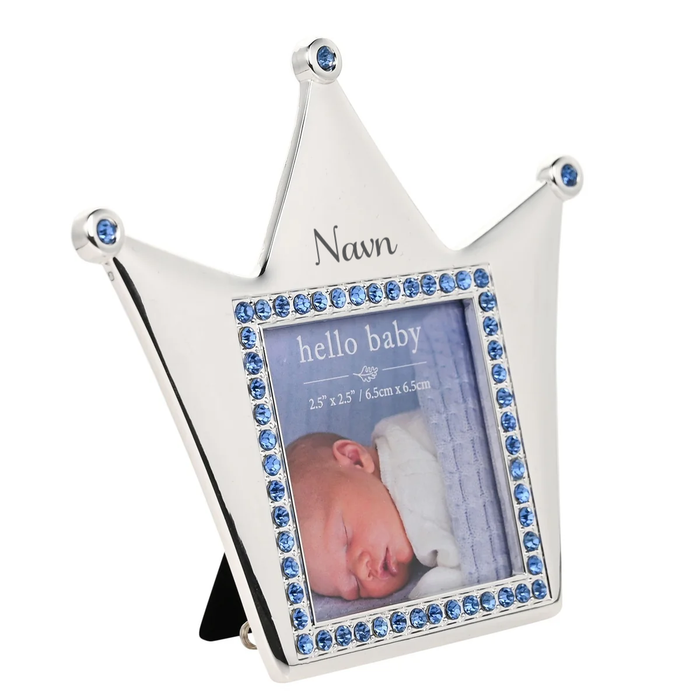 Fotoramme med personlig tekst Krone Bambino
