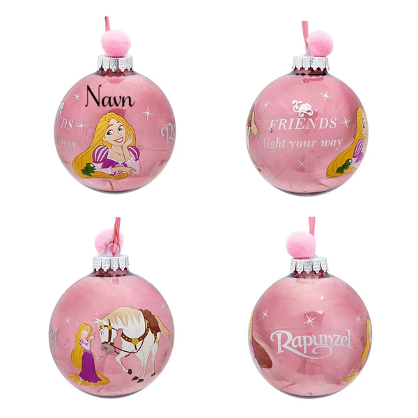 Disney Julekule Med Valgfritt Navn Rapunzel