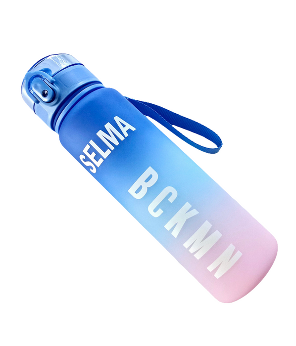 Beckmann Drikkeflaske Med Valgfri Navn 650 ml, Pink Gradient