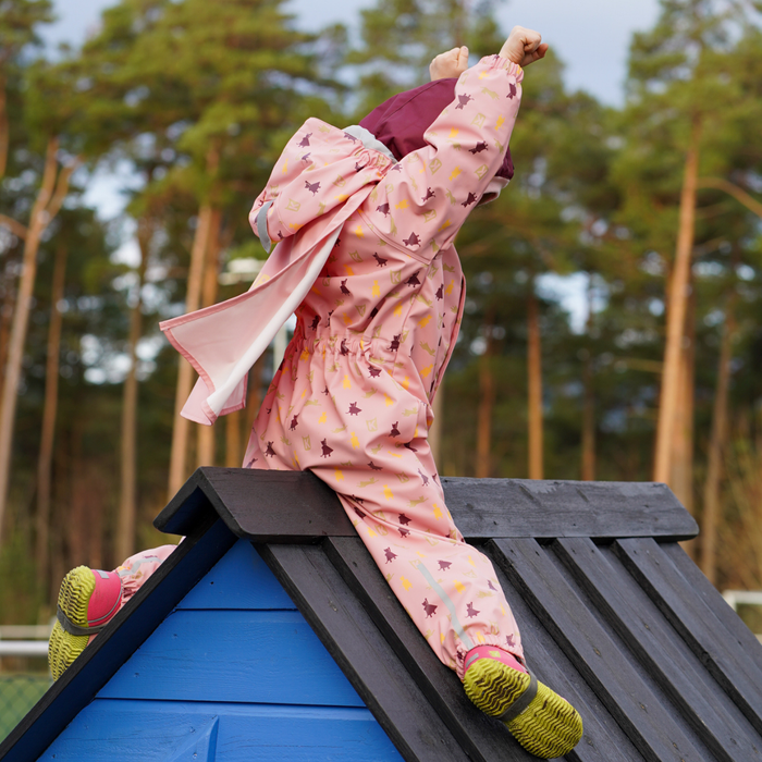 Kattnakken Helårsregndress Hagl Rosa Krystall