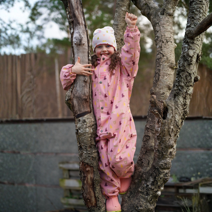 Kattnakken Helårsregndress Hagl Rosa Krystall