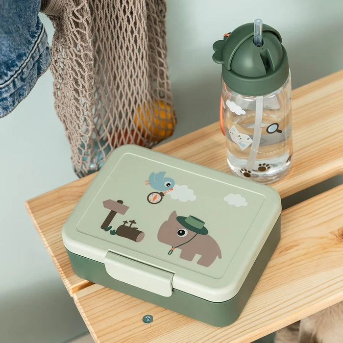 Drikkeflaske med navn, Done by Deer Tiny trails Green