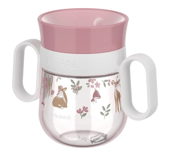 MEPAL Drikkeflaske Med Navn, Nybegynnerkopp, Little Dutch Rosa