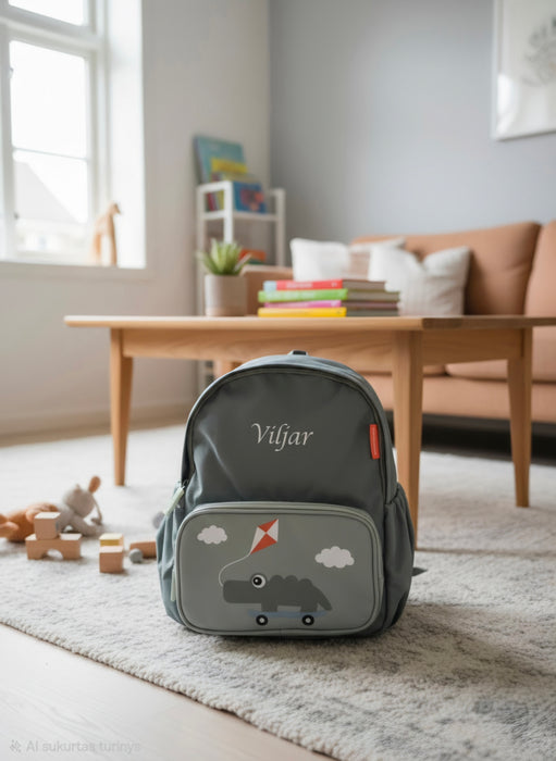 Ryggsekk Med Navn Done by Deer Tiny Farm Grønn 7,5 L