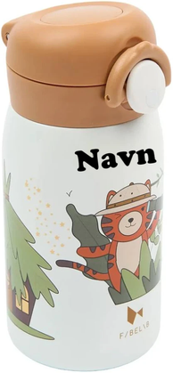 Drikkeflaske Med Navn Rustfritt FABELAB Tiger