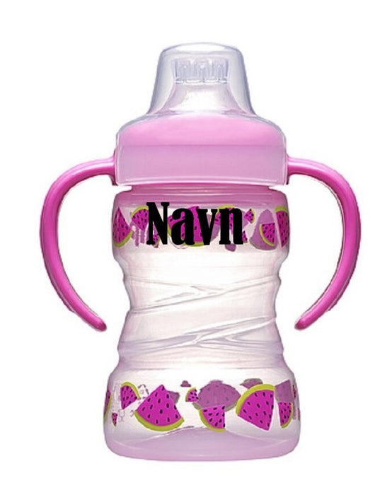 Nip Drikkeflaske med Valgfritt Navn, med Håndtak 260 ml, Rosa