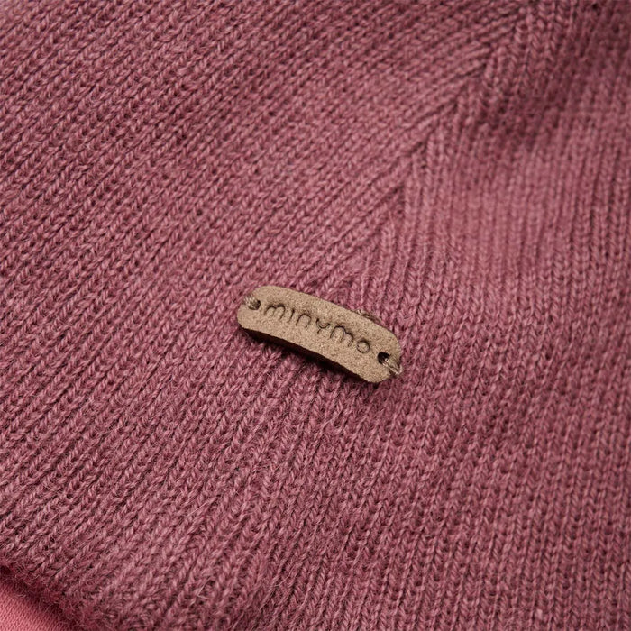 Lue Knitted Med Pelsduck Minymo Gammel Rosa