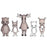 Wallstickers Stickstay Nordic friends 5 pk
