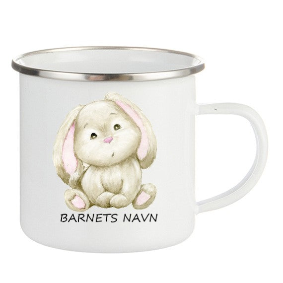 Personlig Emaljekopp med navn Kanin
