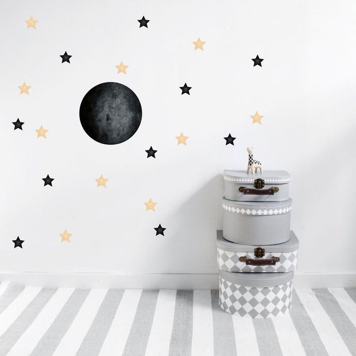 Wallstickers Stickstay Stjerner Gold 5 stk
