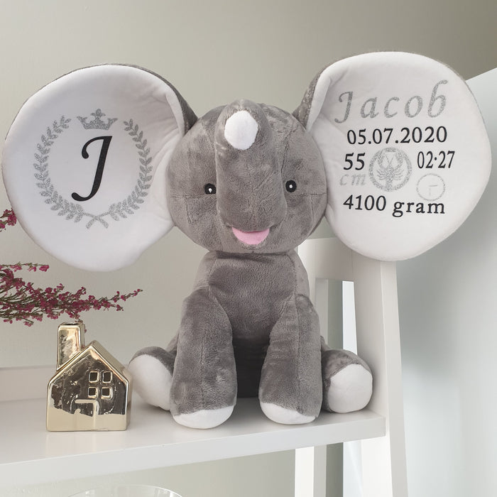 Bamse Med Navn Elefant Grå