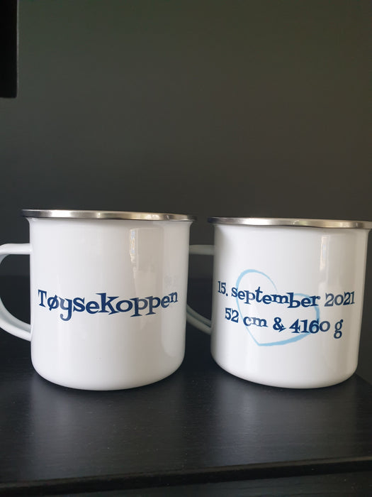 Personlig Emaljekopp med navn Sjiraff