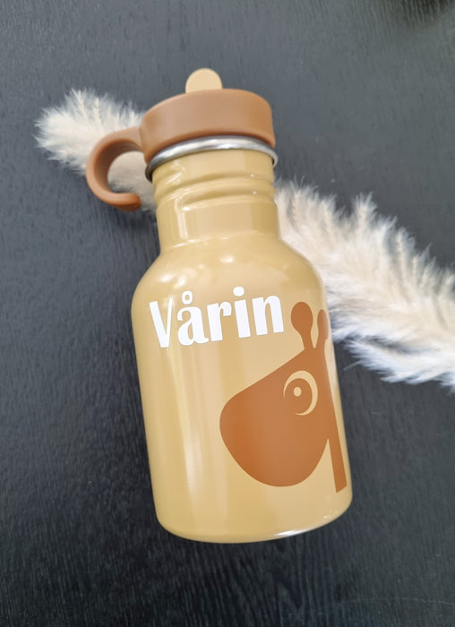 Drikkeflaske Med Valgfri Navn, Done By Deer, Rustfritt Stål Raffi