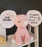 Bamse med navn og fødselsdata, lys rosa elefant