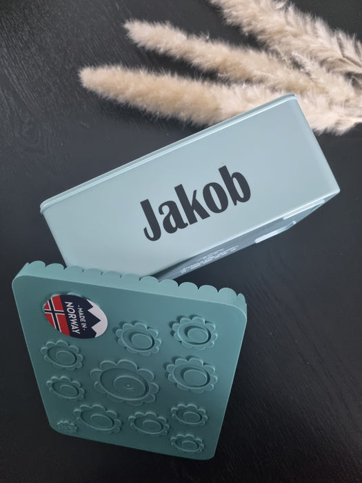 Matboks Med Navn Blafre  Blågrønn