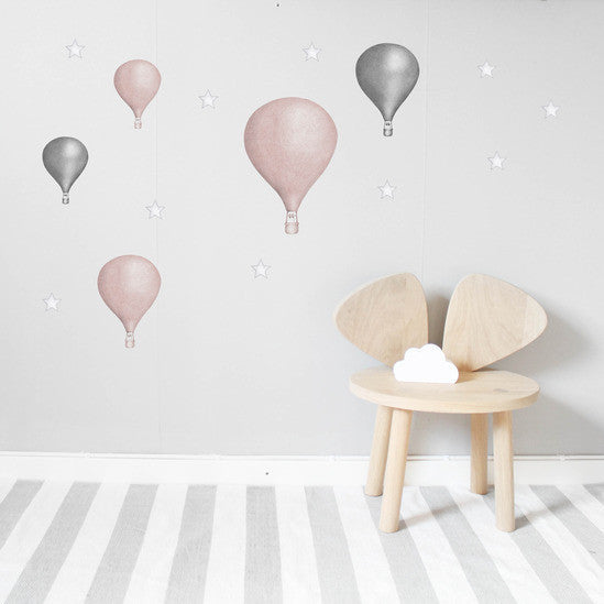 Wallstickers Stickstay Ballong Rosa 3pk til vegg