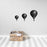 Wallsticker Stickstay Ballong Svart 3 pk