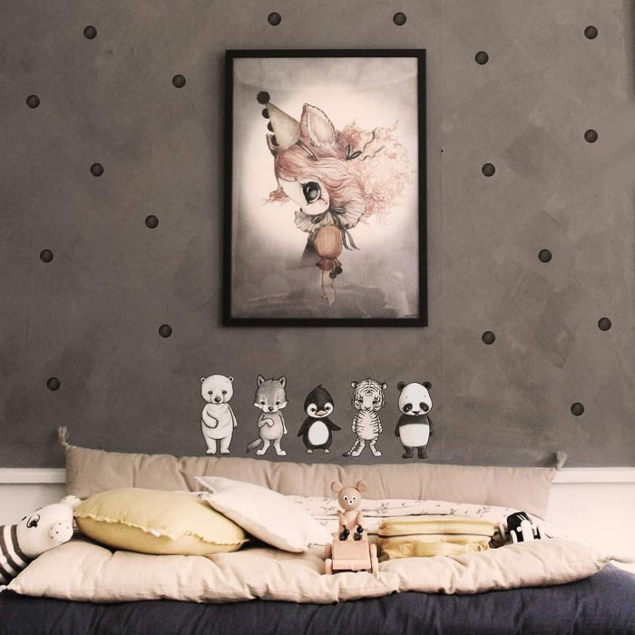 Wallstickers Stickstay Dots Svart