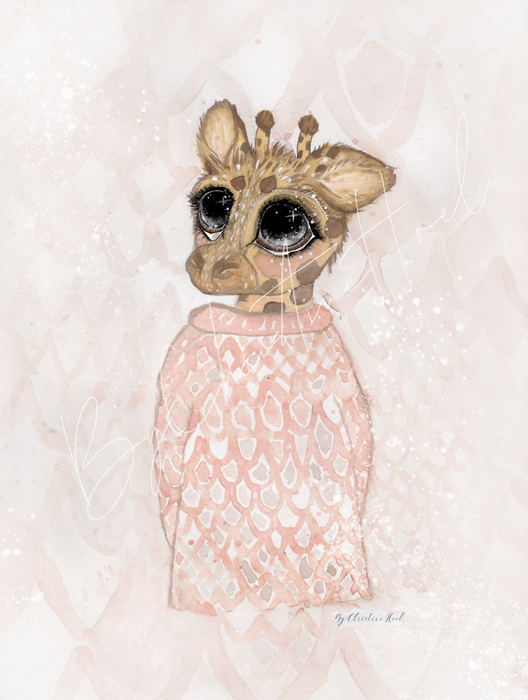 Plakat By Christine Hoel Little Giraffe