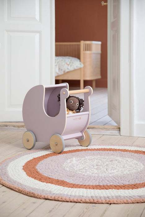 Sebra Heklet Gulvteppe Pink