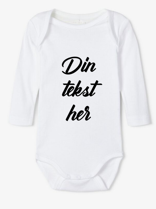 Personlig babybody med valgfri tekst