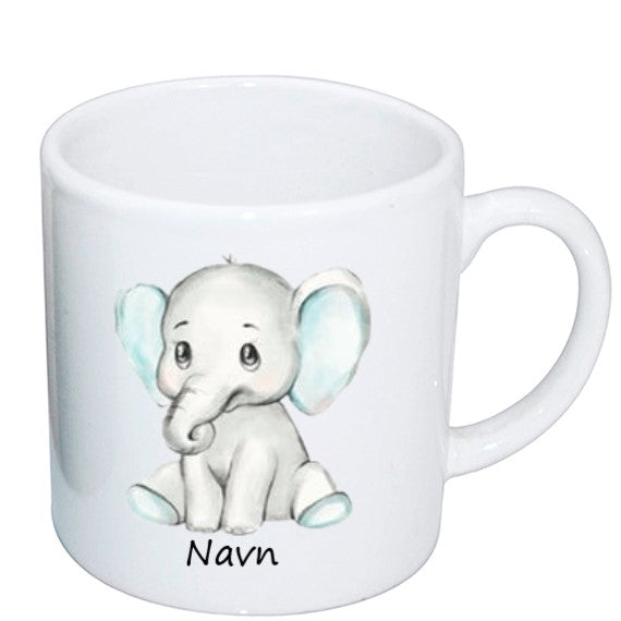 Personlig Kopp med navn - Søt elefant 2