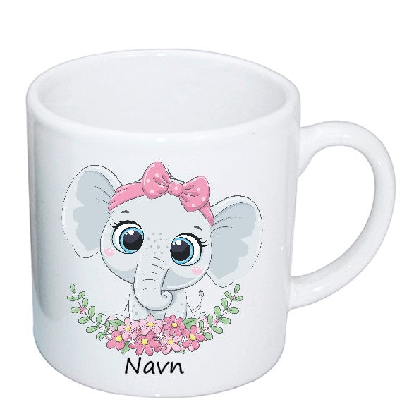 Personlig Kopp med navn | Rosa elefant 2