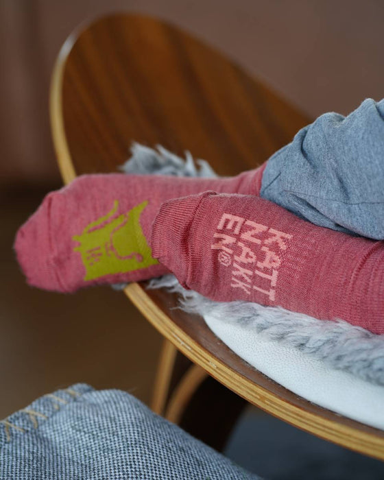 Kattnakken Ullsokker 3pk Barn Mørk Rose